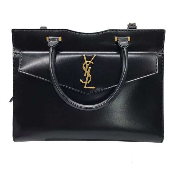 Saint Laurent Handbags - SAINT LAURENT BLACK LEATHER MEDIUM UPTOWN HANDBAG